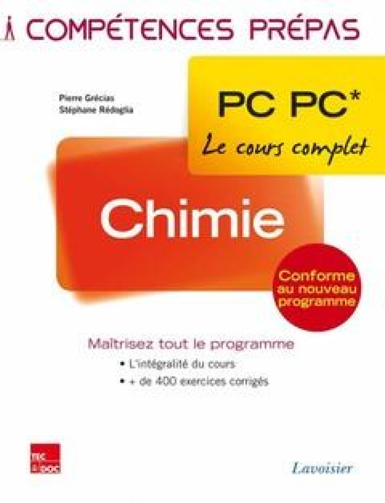 COMPETENCES PREPAS : CHIMIE  -  2E ANNEE PC PC - GRECIAS PIERRE - Tec et Doc