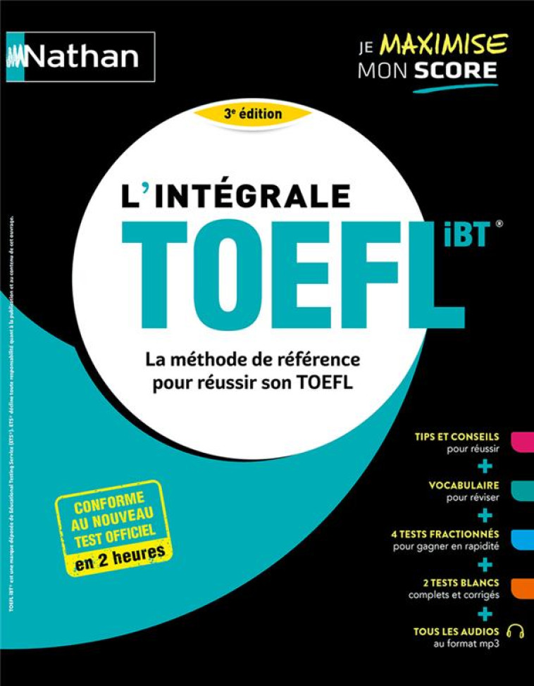 L'INTEGRALE TOEFL IBT : LA METHODE DE REFERENCE POUR REUSSIR SON TOEFL (EDITION 2024) - MURDOCH STERN - CLE INTERNAT