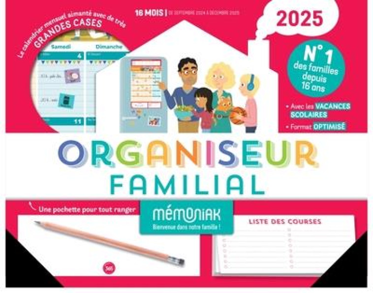 MEMONIAK : ORGANISEUR FAMILIAL : DE SEPTEMBRE A DECEMBRE (EDITION 2024/2025) - NESK - NC