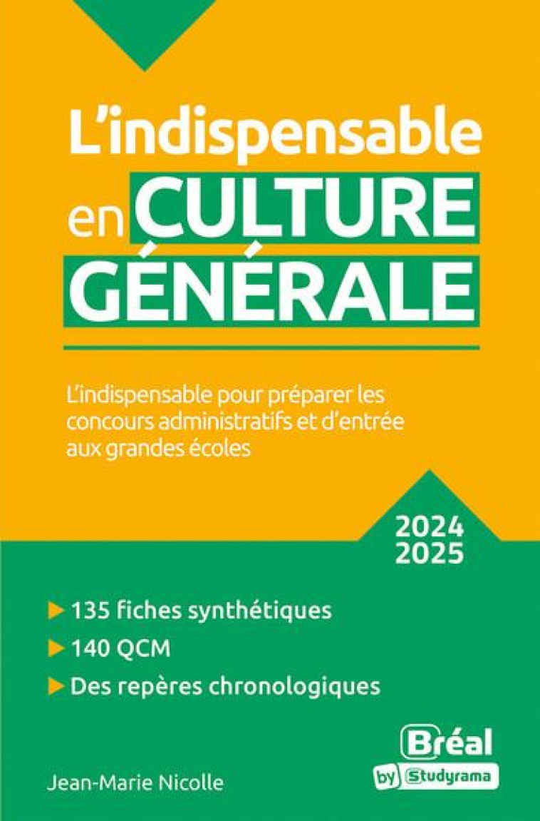 L'INDISPENSABLE EN CULTURE GENERALE (EDITION 2024/2025) - NICOLLE JEAN-MARIE - BREAL