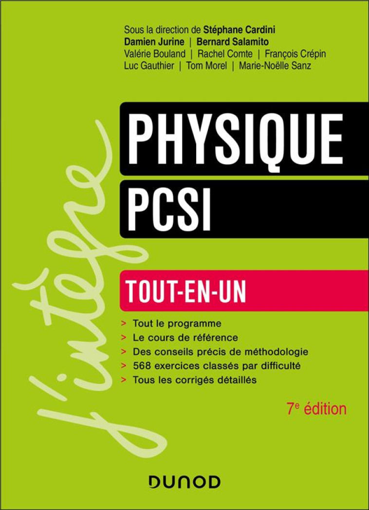 PHYSIQUE TOUT-EN-UN PCSI - 7E ED. - CARDINI/JURINE/COMTE - DUNOD